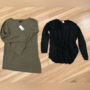 Banana Republic H&M long sleeve light weight sweaters, maternity, S/M